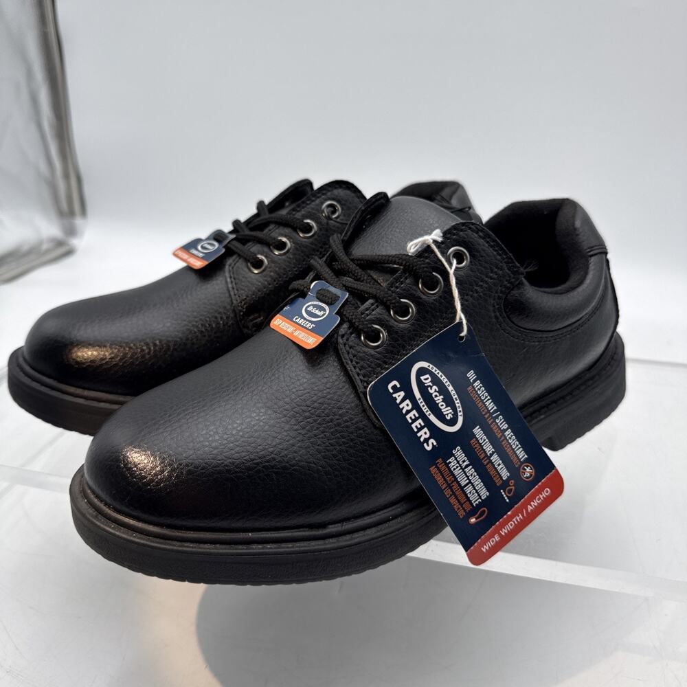 Dr Scholls Careers Dave Slip Oil Resistant Black Work Shoes Mens Size 7.5 Wide